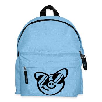 Cool Pig Face - Kinder Rucksack - Hellblau - Vorne