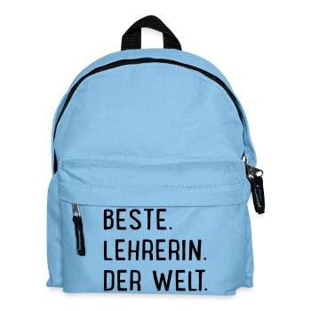 Best teacher in the world - Kids' Backpack - light blue - Front