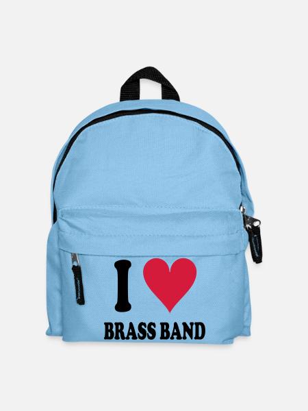 I love Brass Band - Kids' Backpack - light blue