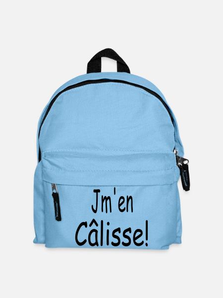 Jm' en Câlisse! - Sac à dos Enfant - bleu clair