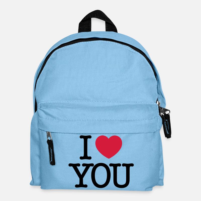 I Love You - Sac à dos Enfant - bleu clair