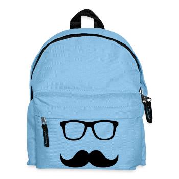 Mustache Brille - Kinder Rucksack - Hellblau - Vorne