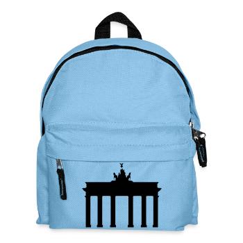 Brandenburger Tor Berlin (1c) - Kinder Rucksack - Hellblau - Vorne