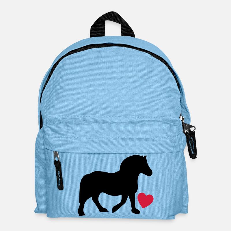 Fjordpferd - Kinder Rucksack - Hellblau