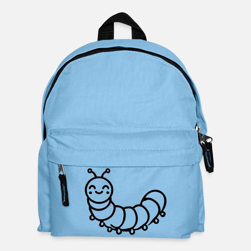 Caterpillar Butterfly Worm - Kids' Backpack - light blue