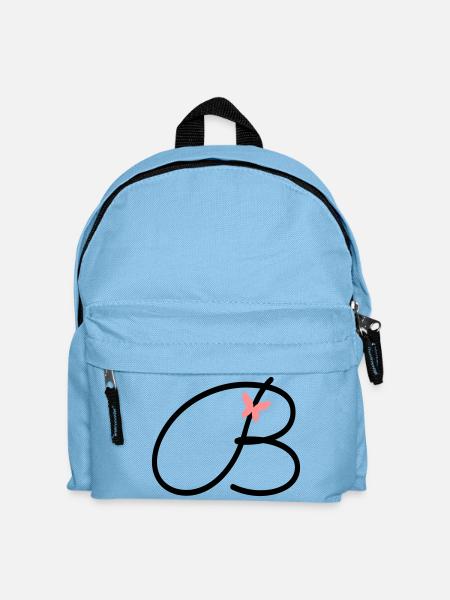 Buchstabe B Anfangsbuchstabe Schmetterling - Kinder Rucksack - Hellblau