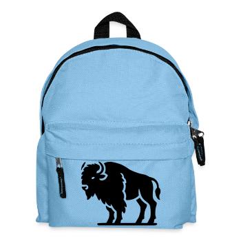 Bison Animal - Kids' Backpack - light blue - Front