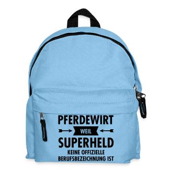 Pferdewirt - Superheld - Kinder Rucksack - Hellblau - Vorne