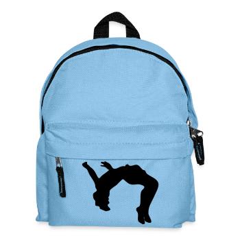 Backflip, Rückwärtsalto - Kinder Rucksack - Hellblau - Vorne