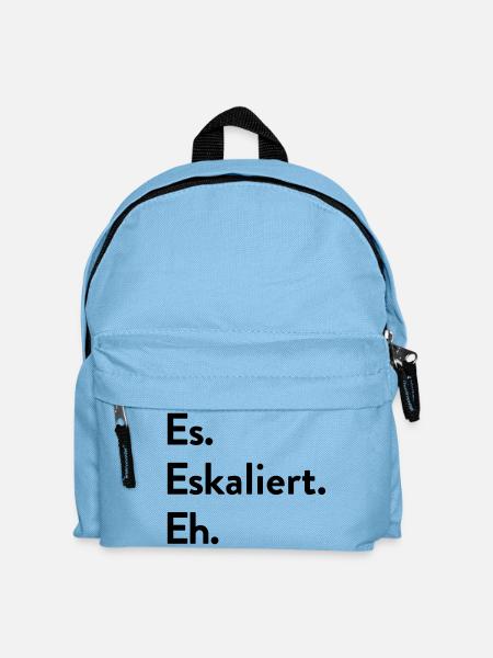 Es. Eskaliert. Eh. - Kinder Rucksack - Hellblau