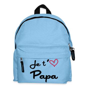 Je t'aime Papa / Naissance / Bébé / Fête des Pères - Kinder Rucksack - Hellblau - Vorne