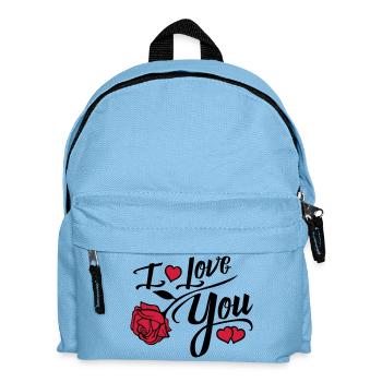 i love you rose - Kinder Rucksack - Hellblau - Vorne