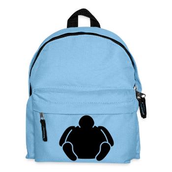 Sitting Fat Man - Kids' Backpack - light blue - Front