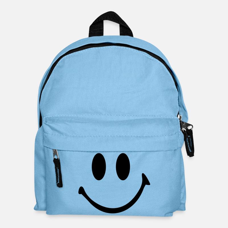 Smiley - Kinder Rucksack - Hellblau