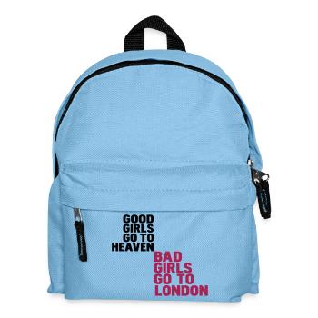 Gute Mädchen kommen in den Himmel, böse Mädchen - Kinder Rucksack - Hellblau - Vorne