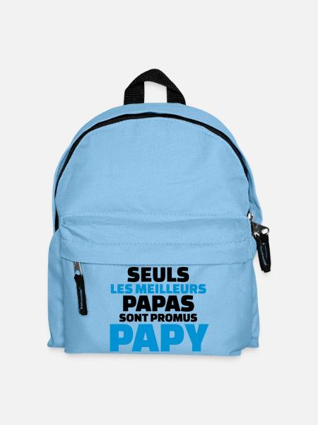 seuls les meilleurs papas sont promus papy - Sac à dos Enfant - bleu clair