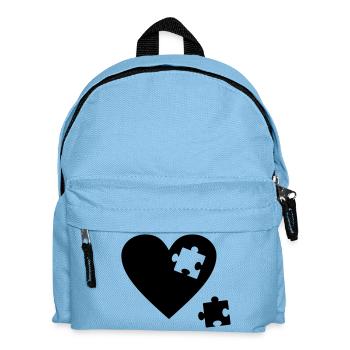 Heart puzzle - Kids' Backpack - light blue - Front