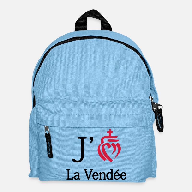 j'aime la Vendée - Sac à dos Enfant - bleu clair