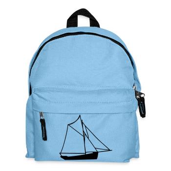 sloop boat ship sloop frigate drawing - Kids' Backpack - light blue - Front