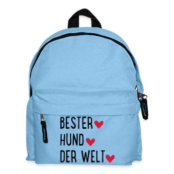 Hund - Kinder Rucksack - Hellblau - Vorne