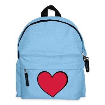 Herz - Kinder Rucksack - Hellblau - Vorne