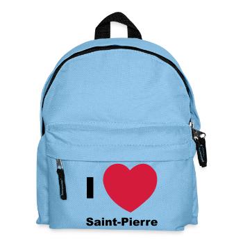 i love saint pierre - Kids' Backpack - light blue - Front