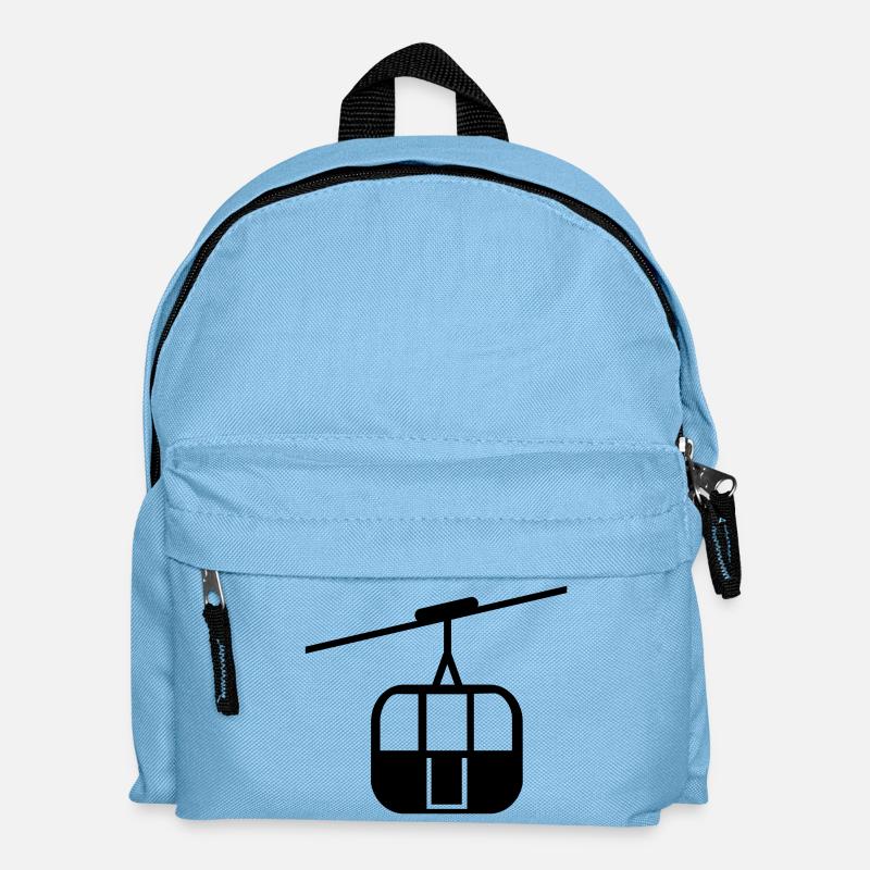 Seilbahn - Kinder Rucksack - Hellblau