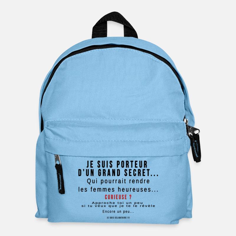 Curieuse ? Secret dévoilé - Sac à dos Enfant - bleu clair