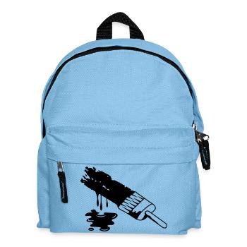 Pinsel mit tropfender Farbe - Kinder Rucksack - Hellblau - Vorne