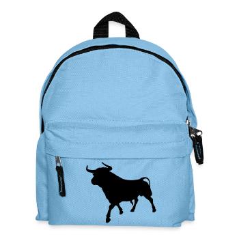 Börsen Bulle Aktien Stier Finanzen Geschenkidee - Kinder Rucksack - Hellblau - Vorne