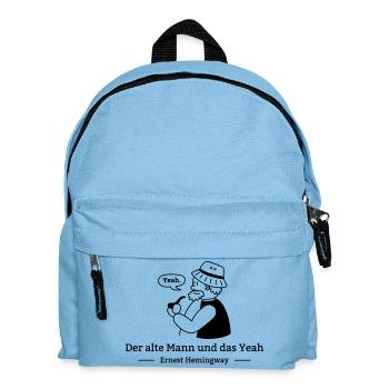 Der Alte Mann und das Yeah - Kinder Rucksack - Hellblau - Vorne