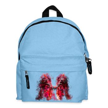 gxp woelfe hate monday splatter watercolor red - Kids' Backpack - light blue - Front