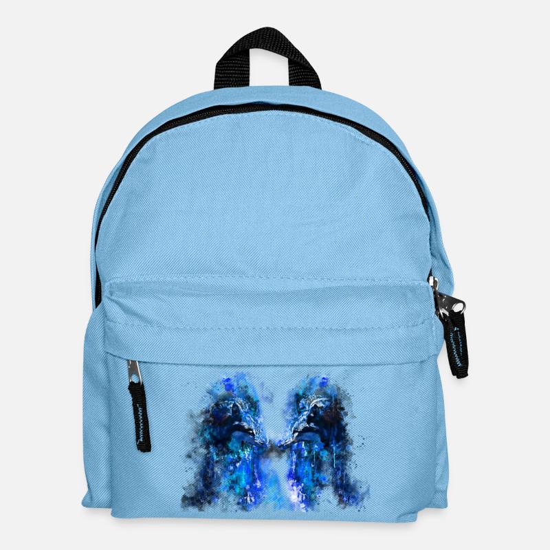 gxp woelfe hate monday splatter watercolor blue - Kids' Backpack - light blue