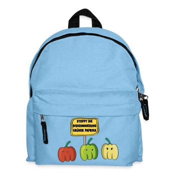 STOPPT die Diskrimierung grüner Paprika - Kinder Rucksack - Hellblau - Vorne