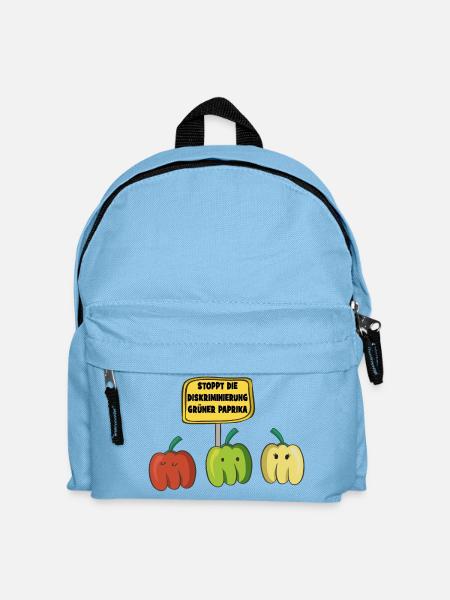 STOPPT die Diskrimierung grüner Paprika - Kinder Rucksack - Hellblau