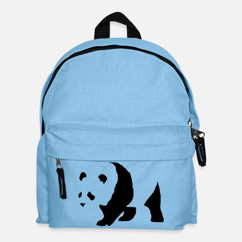 panda - Kinder Rucksack - Hellblau