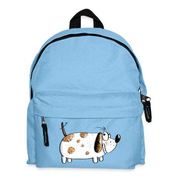 Dicker Lustiger Hund - Hunde Comic - Kinder Rucksack - Hellblau - Vorne