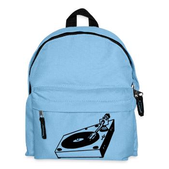 dj turntable music mix - Kids' Backpack - light blue - Front