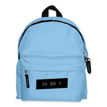 JO EH Typo on Black - Kids' Backpack - light blue - Front