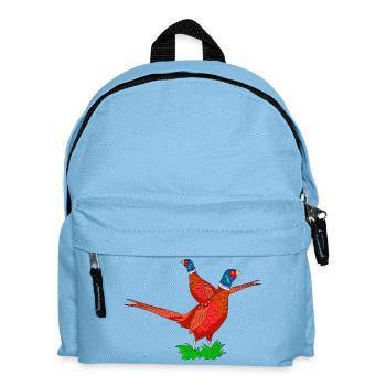 Fabuleuse illustration de faisan - Sac à dos Enfant - bleu clair - Devant