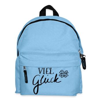 Viel Glück - Kinder Rucksack - Hellblau - Vorne