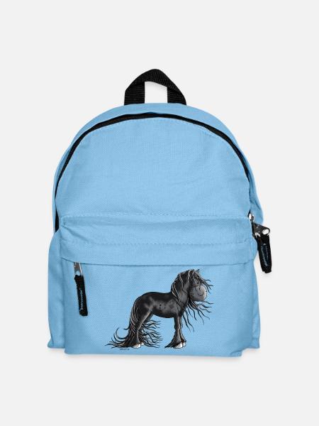 Sweet Friesian Horse - Kids' Backpack - light blue