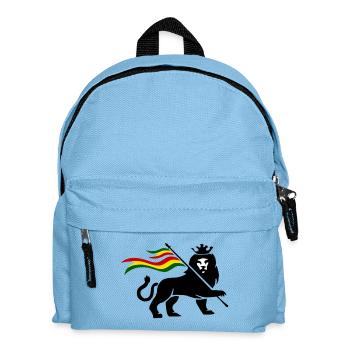 Rasta Fahnenlöwe - Kinder Rucksack - Hellblau - Vorne