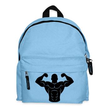 fitness man muscle - Kinder Rucksack - Hellblau - Vorne