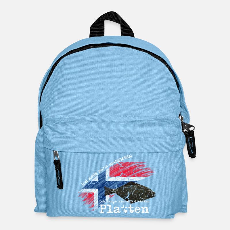 Die dicksten Platten I Heilbutt Angler Norwegen - Kinder Rucksack - Hellblau