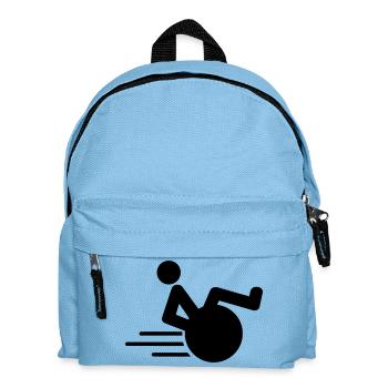Wheelie with a wheelchair stands for agility * - Kids' Backpack - light blue - Front