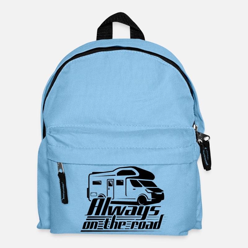Always On The Road - Camper - Kinder Rucksack - Hellblau