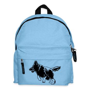 Chien de berger allemand - Sac à dos Enfant - bleu clair - Devant