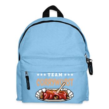Team Currywurst - Fast Food Fan - Wurst Kult - Kinder Rucksack - Hellblau - Vorne
