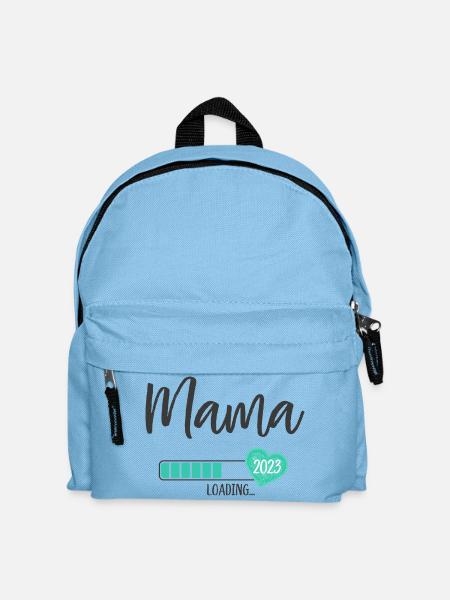 Mom Loading 2023 Heart Young Mom-to-be - Kids' Backpack - light blue
